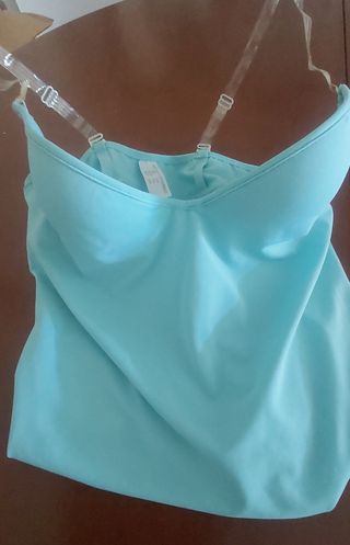 E036-Top marca Steffy sas-zac azul turquesa