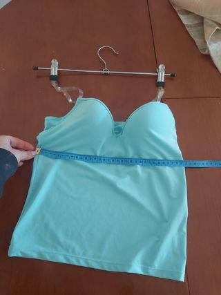 E036-Top marca Steffy sas-zac azul turquesa