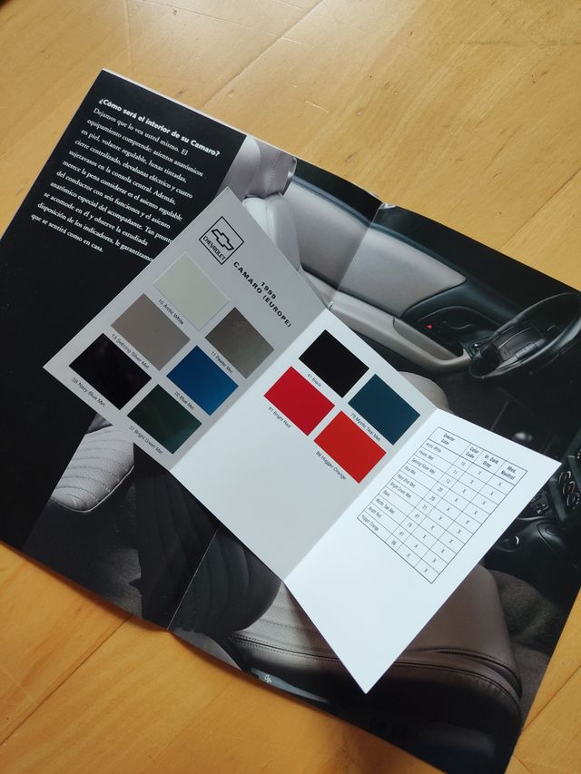 Catalogo Chevrolet Camaro 1999