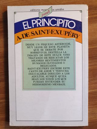 Libro: El Principito (A. de Saint-Exupery)