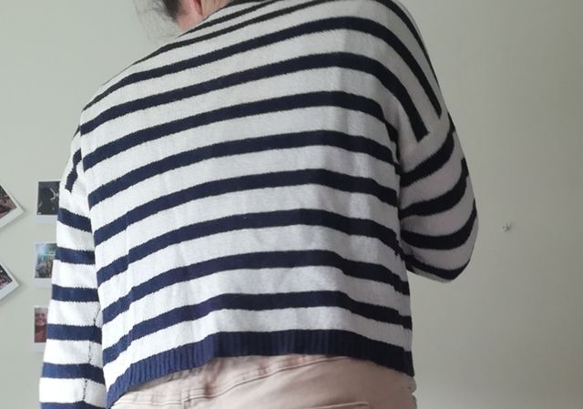 Jersey de rayas azul y blanco talla XS nuevo