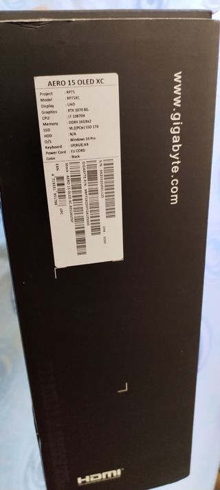 Portátil gigabyte Aero 15 gamer y edición 