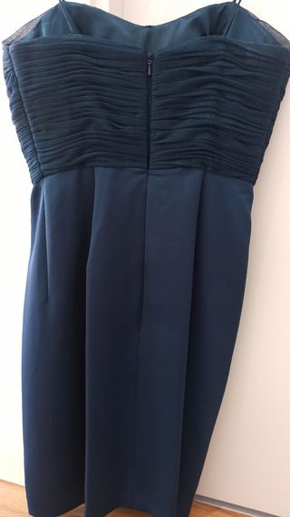 Vestido de fiesta azul noche Adolfo Domínguez Cost