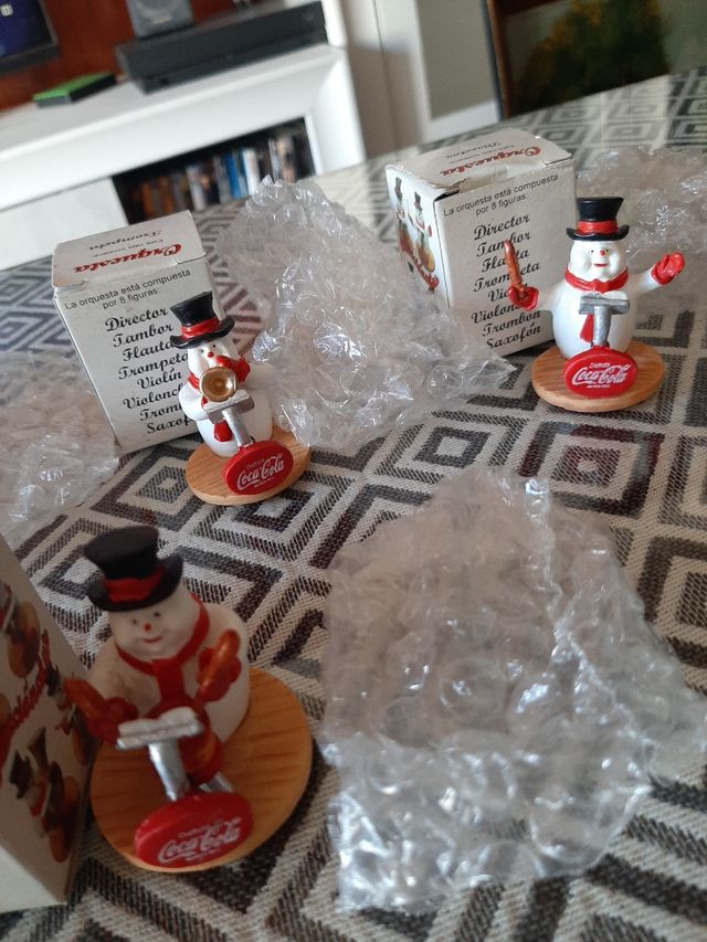 orquesta de muñecos de nieve de Coca-Cola