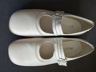Zapatos de Comunión Niña Blancos n°39 de Piel