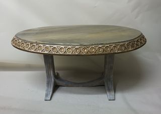 Mesa centro antigua madera pintada