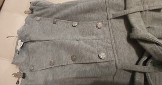 E042-Vestido elástico gris midi