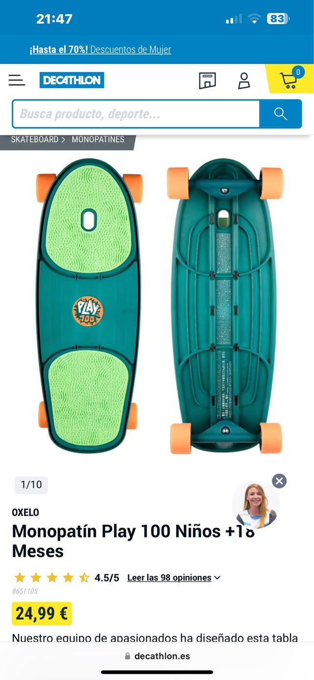 Skate niñ@ decathlon