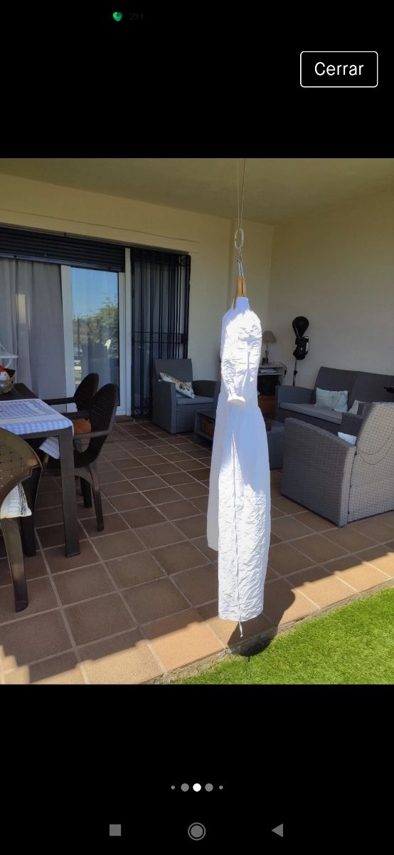 abito bianco in cotone taglia s