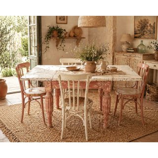 Mocholí vintage: mesa extensible + 4 sillas