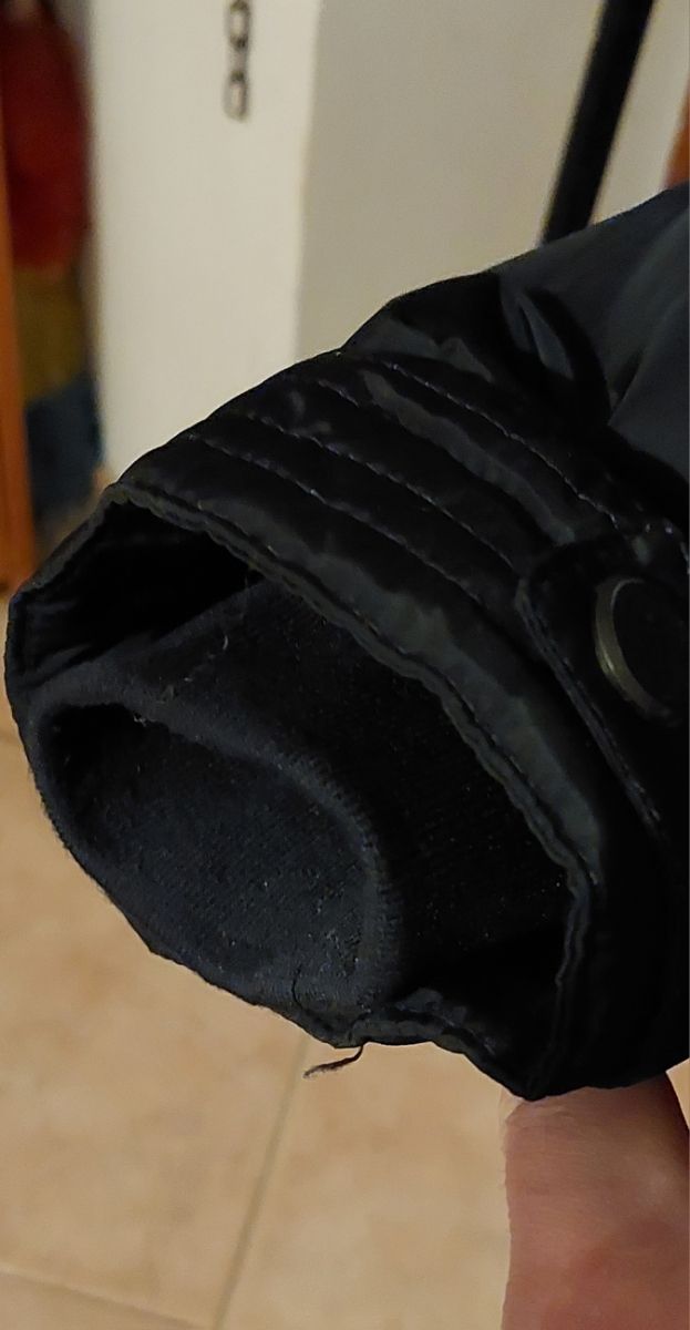 Parka 9 tasche con cappuccio blu marine Tg L nuovo