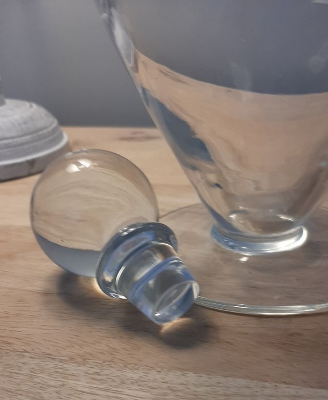 Bottiglia da liquore antica molata a mano