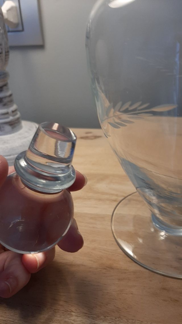 Bottiglia da liquore antica molata a mano