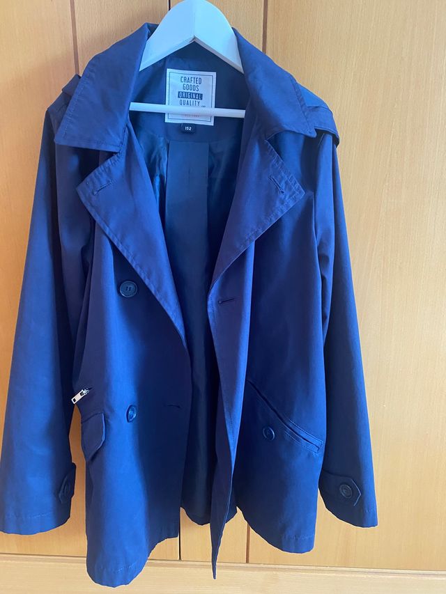 Gabardina azul marino (152 cm)