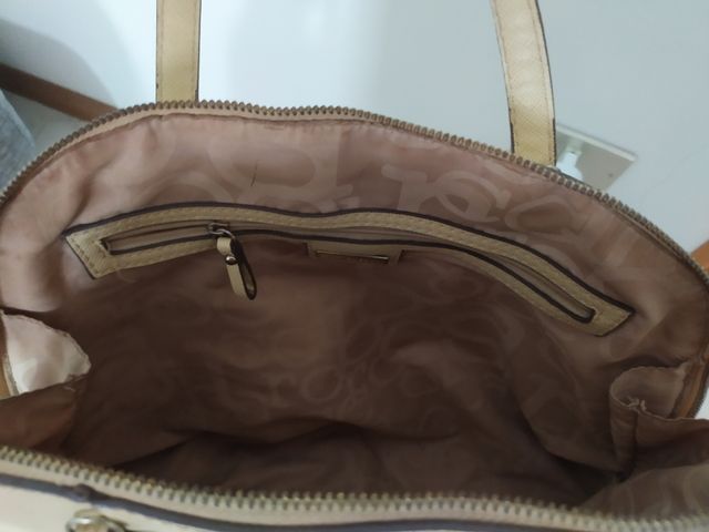 Borsa roccobarocco beige a mano