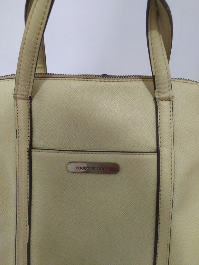 Borsa roccobarocco beige a mano