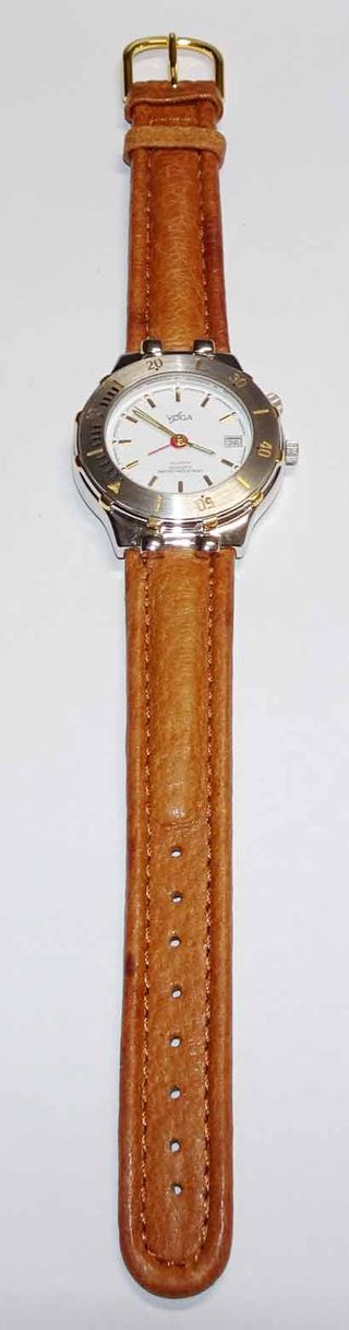 1332-Reloj VOGA - alarma -5Atm -unisex-vintage-NOs