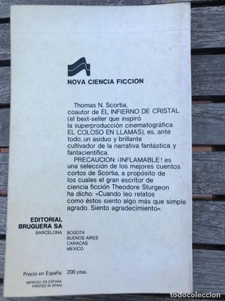 PRECAUCIÓN: INFLAMABLE. AUTOR, THOMAS N. SCORTIA.