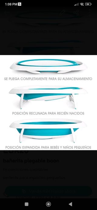bañera plegable boon