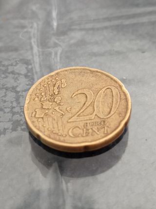 Error, 20 Céntimos Bélgica 2000 .