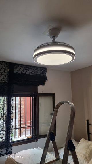 instalación ventilador techo manitas