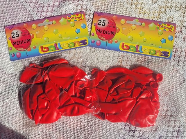 Palloncini rossi n 50 pezzi