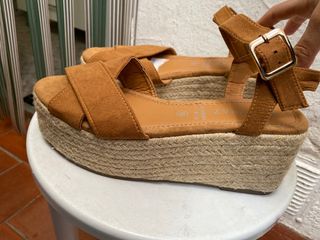 sandalias zapatillas de cuña 38