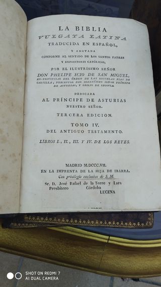1816 La Biblia en 6 de 8 tomos