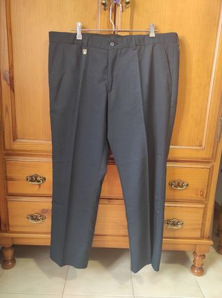 Pantalón de pinzas azul marino 