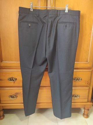 Pantalón de pinzas azul marino 