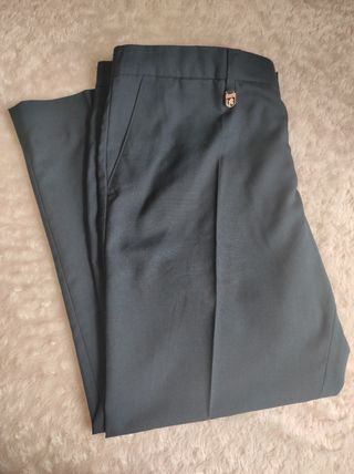 Pantalón de pinzas azul marino 