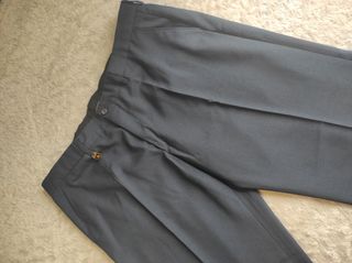 Pantalón de pinzas azul marino 