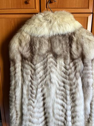 Abrigo zorro blanco canadiense 