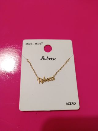 colgante lettering Rebeca
