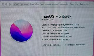 APPLE MACBOOK PRO 15" I7 averiado