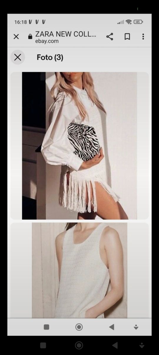 top lungo frange zara