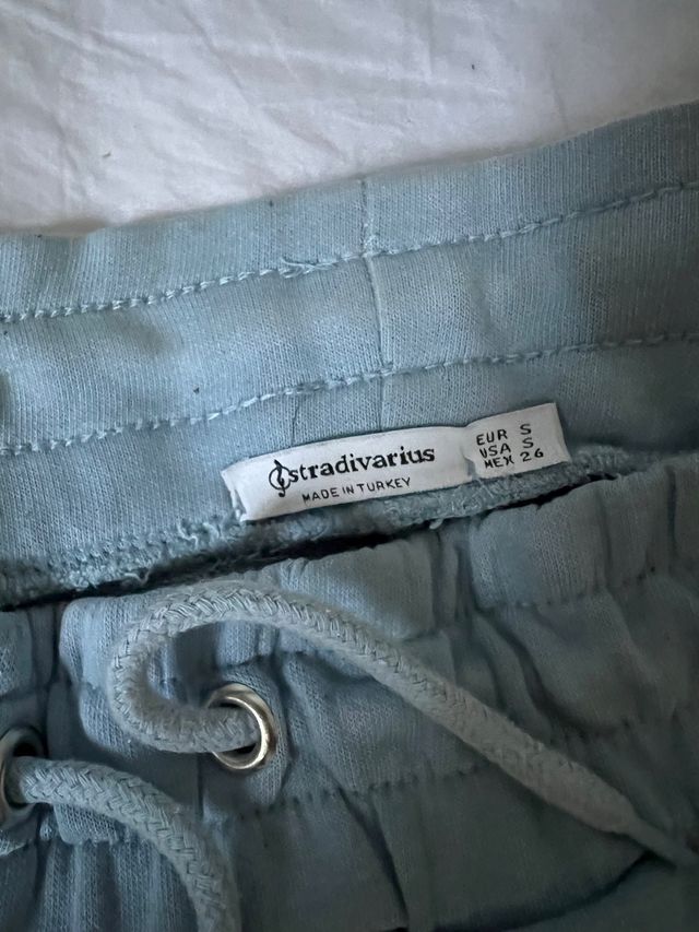 pantalón de chándal azul stradivarius