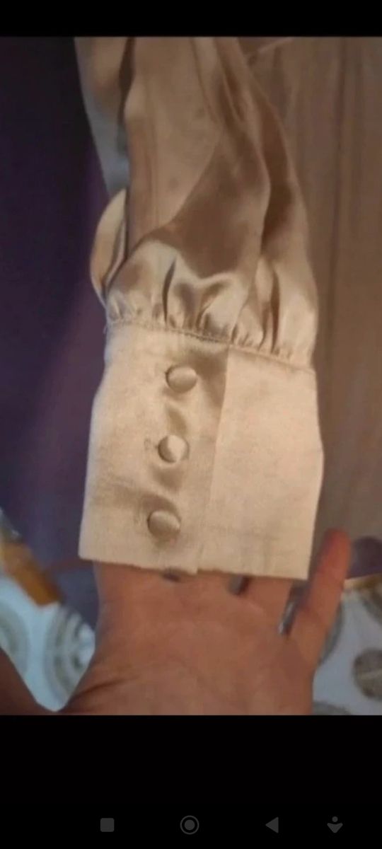 Abito satin elegante e volant h&m