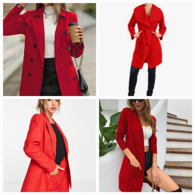 CHAQUETA ROJA MUJER TALLA 38-40