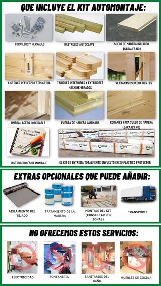 OFERTA! CASA DE MADERA ALBERCHE 35m2 2 HABITACIONS
