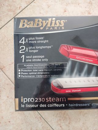 plancha de pelo con vapor babyliss nueva