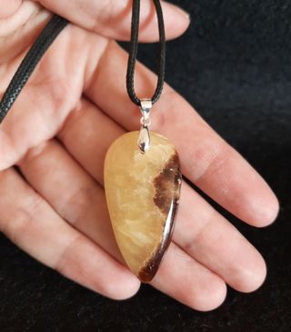 Colgante de Septaria y Plata de Ley.