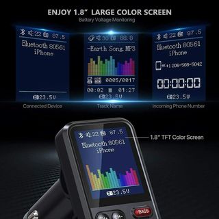 Receptor manos libres FM y bluetooth para el coche