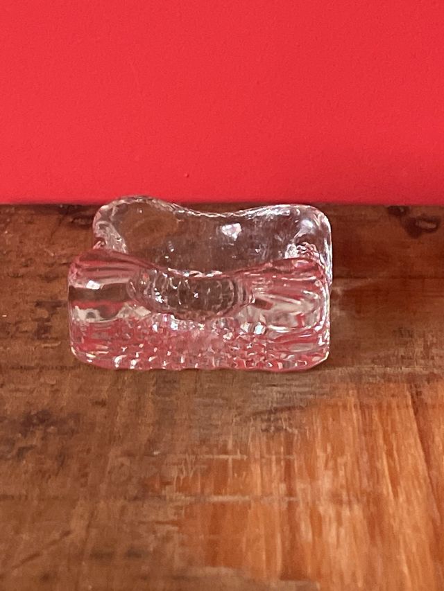 Portavelas cristal macizo cuadrado