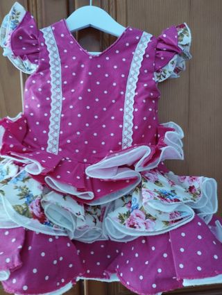 traje de flamenca niña 2/3 años
