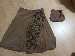 falda tipo globo desigual como nueva