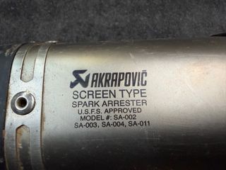 escape Akrapovic de yamaha w250f la de enduro,