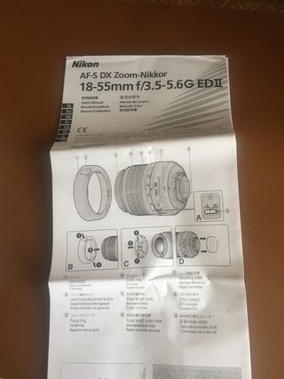 Objetivo NIKON 18-55 mm
