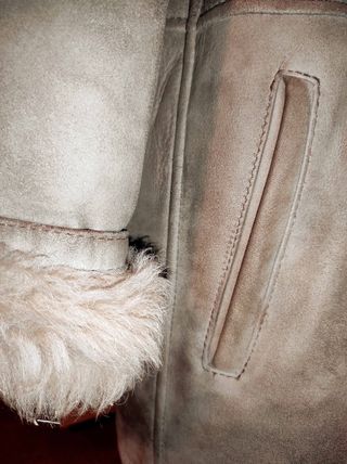 Shearling uomo pelle scamosciata chiara