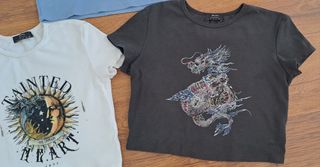 camisetas cortas mujer